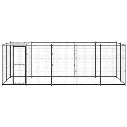 Gabbia Per Cani Da Esterno In Acciaio Con Tetto 12,1 M - Foto 2