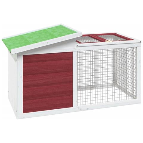 Conigliera Moka 100,5x54x55 Cm In Legno Massello Di Pino - Foto 1