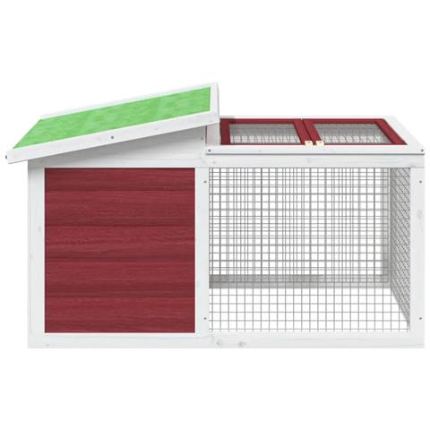 Conigliera Moka 100,5x54x55 Cm In Legno Massello Di Pino - Foto 2