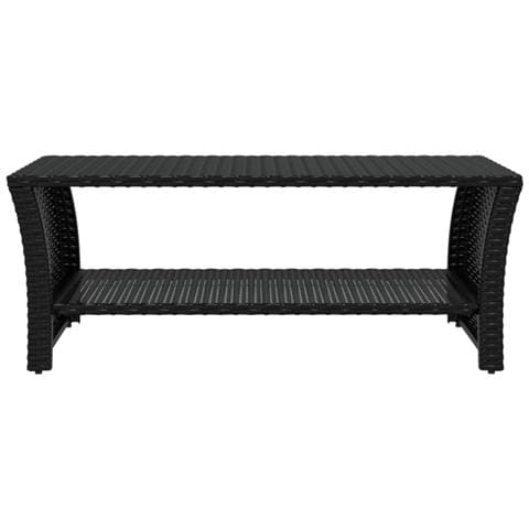 Tavolino Nero 100x50x40 Cm In Polyrattan - Foto 2