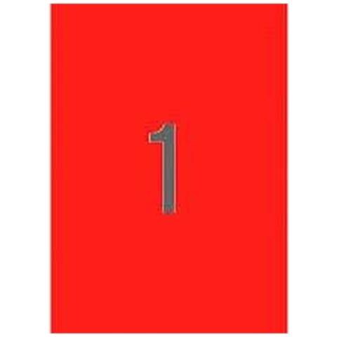 Adesivi /etichette Apli Rosso A4 20 Foglie 210 X 297 Mm - Foto 2
