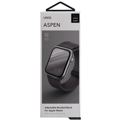 Cinturino Intrecciato Per Apple Watch 40-38mm Aspen, Grigio - Foto 4