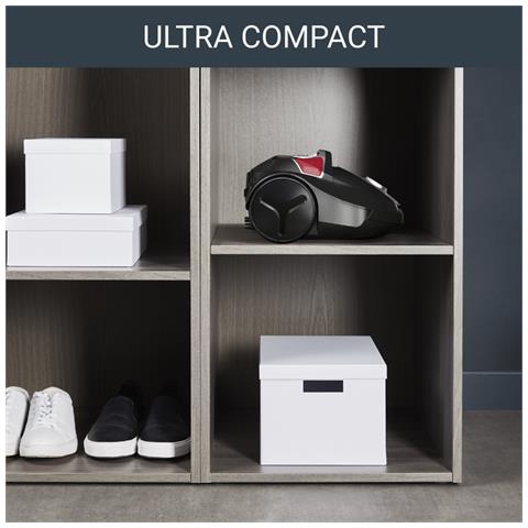 RO3955EA Aspirapolvere a Traino con Sacco Potenza 650 Watt Colore Nero / Rosso - Foto 4