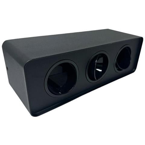 Porta Faretto Triplo Supporto Orientabile Montaggio Da Soffitto Nero P343n - Foto 1