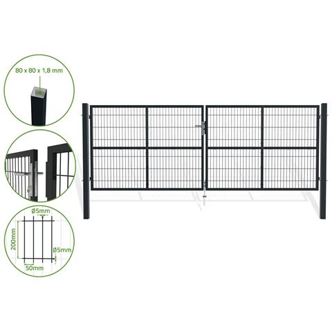 Cancello Battente In Rete Grigia Razo 4m H.140cm - Foto 1