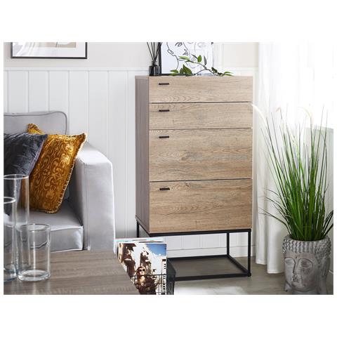 Cassettiera 4 Cassetti Acra Marrone Chiaro - Foto 1