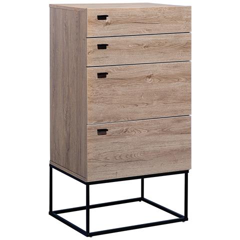 Cassettiera 4 Cassetti Acra Marrone Chiaro - Foto 2