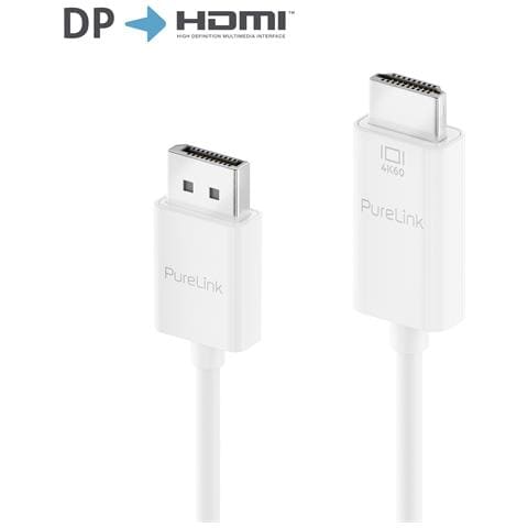 IS2000-010 cavo e adattatore video 1 m HDMI tipo A (Standard) DisplayPort Bianco - Foto 1