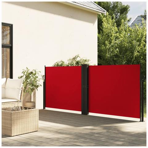 Tenda Da Sole Laterale Retrattile Rossa 120x600 Cm - Foto 1