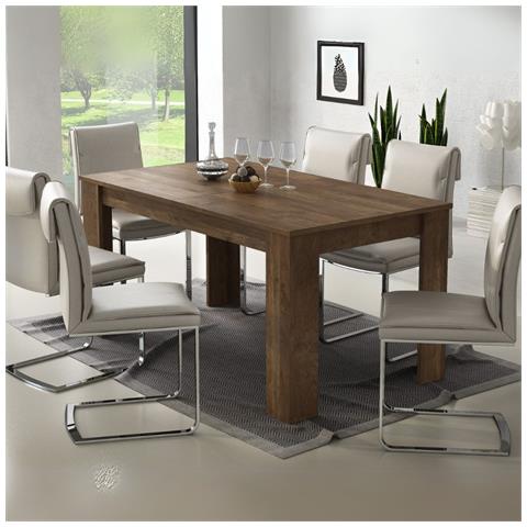 Tavolo Allungabile Anthony 160x88x75 H Cm Colore Ancona Oak Stile Shabby - Foto 2