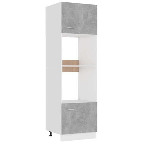 Lusso Casadino - Mobile Per Microonde Grigio Cemento 60x57x207 Cm Multistrato - Foto 2