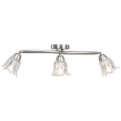 Lusso Casadino - Lampadario Con Paralumi In Vetro Per 3 Lampadine E14 Tulipano - Foto 1