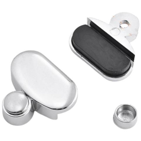 Clip Ovali Argentate Per Specchio Con Viti E Tasselli In Gomma (confezione Da 4) - Foto 1