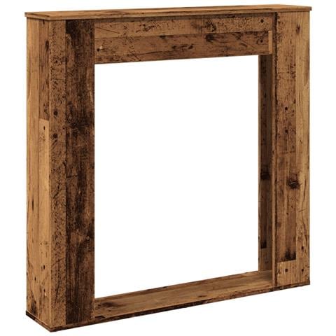 Cornice per Camino Legno Antico 100x20x100 cm in Truciolato - Foto 1