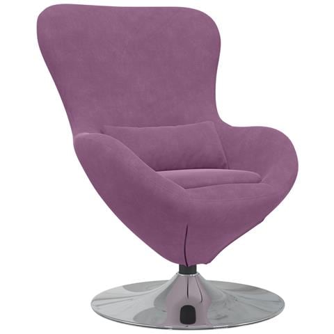 Poltrona Uovo in Velluto Viola - Foto 1