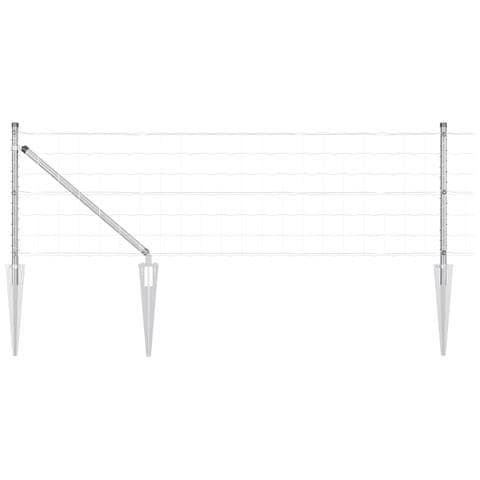 Recinzione Euro con 13 Pali a Picco 0.6x50 m Acciaio Zincato - Foto 1
