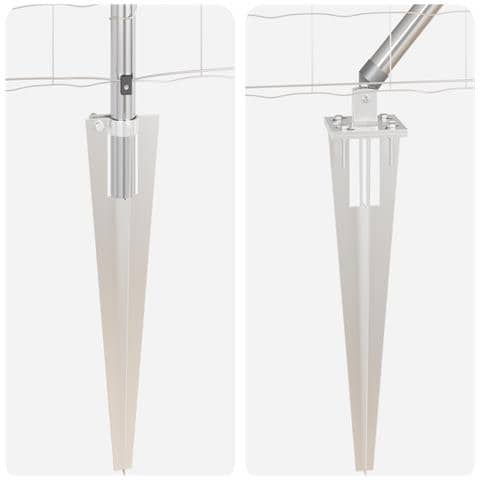 Recinzione Euro con 13 Pali a Picco 0.6x50 m Acciaio Zincato - Foto 9