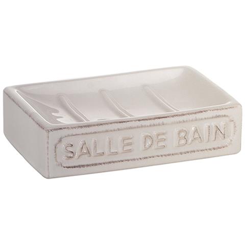 Portasapone D'appoggio In Ceramica Vv11 Serie Vivienne Bianco - Foto 1