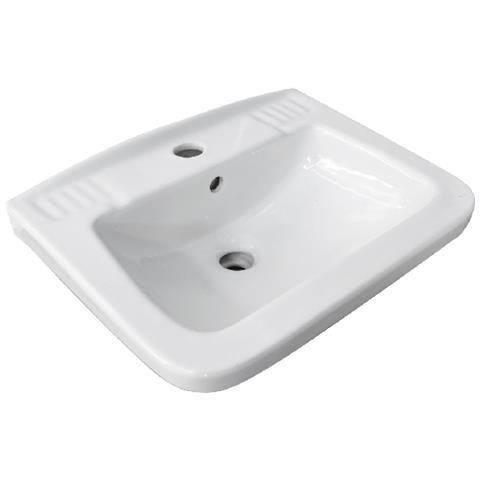 Lavabo Quadro Sospeso A Parete 36x45 Cm Modello Lp83 - Bianco - Foto 3