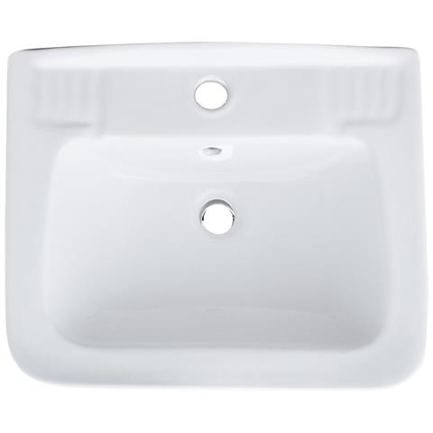 Lavabo Quadro Sospeso A Parete 36x45 Cm Modello Lp83 - Bianco - Foto 2