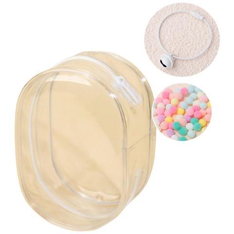 Borsa Portaoggetti Cosmetici Con Campanello E Pompon: Perfetta Per Bambole E Blind Box Transparent - Foto 1