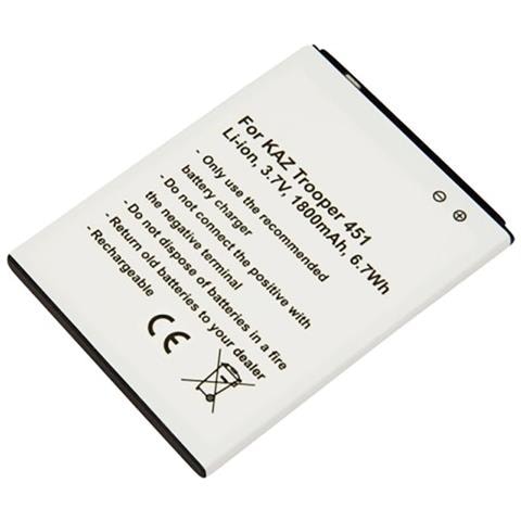 Batteria Li-ion 1800 Mah Per Smartphone Compatibile Kazam Trooper 451 3,7v - Foto 1