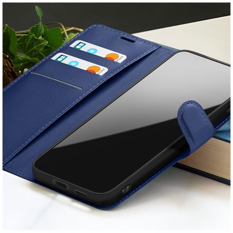 Custodia A Portafoglio Per Samsung A52 / A52s Con Supporto E Linguetta, Blu Scuro - Foto 5