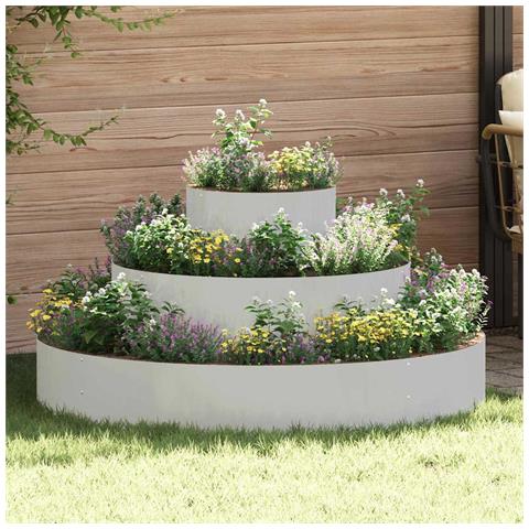 Vaso da giardino Argento 120 x 120 x 20 cm Acciaio inossidabile - Foto 2