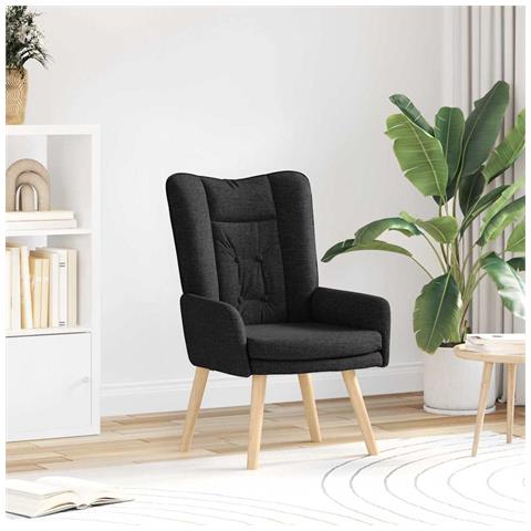 Sedia rilassante Nero 63 x 67 x 94 cm Tessuto - Foto 2