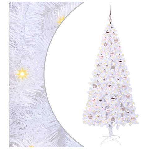 Albero di Natale artificiale Bianco 180 cm PVC e Acciaio - Foto 1