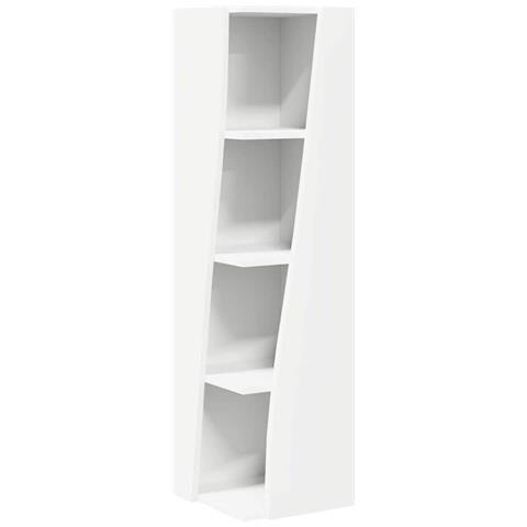 Mobile angolare Bianco 27,5x27x102cm Legno multistrato - Foto 1