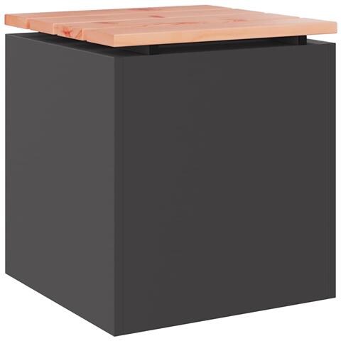 Panchina da giardino Nero 40 x 40 x 43 cm Acciaio - Foto 1