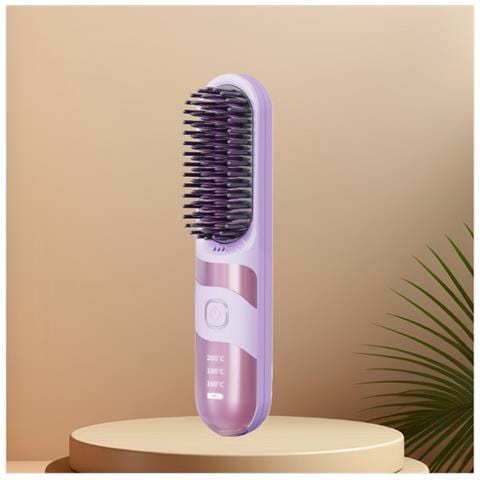 Spazzola Lisciante Senza Fili - Portatile E Ricaricabile Con Temperatura Regolabile Purple - Foto 2