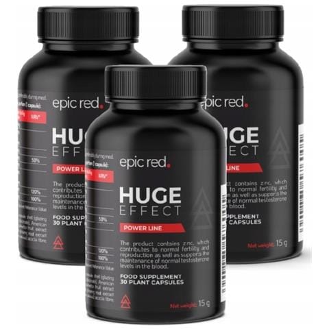 3x Integratore Alimentare Epic Red Huge Finale Capsule 30 Pz Per Uomo - Foto 1