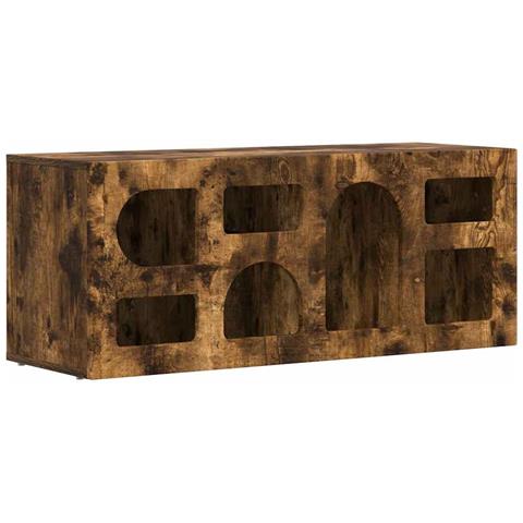 Mobile TV Rovere fumé 100 x 35 x 40 cm Legno multistrato - Foto 1
