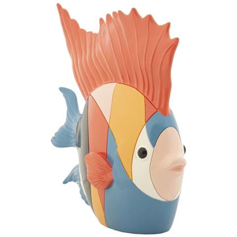 Scultura Pesce Rubic In Resina Multicolore Stile Cubista - Foto 2