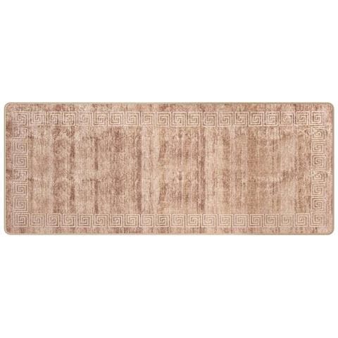 Runner Tappeto MARSA Bianco 80 x 200 cm Poliestere e PVC - Foto 1