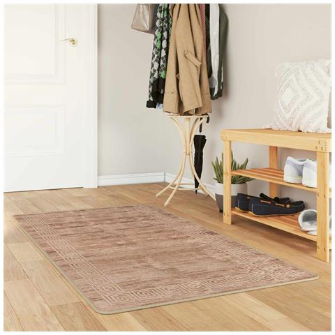 Runner Tappeto MARSA Bianco 80 x 200 cm Poliestere e PVC - Foto 2
