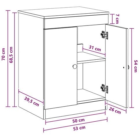 Mobile da Bagno Legno antico 54 x 41 x 70 cm - Foto 9