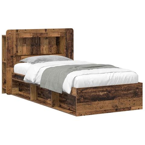 Telaio del letto con storage Legno antico 90 x 200 cm - Foto 1