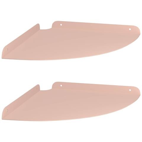 Mensola sospesa con lo scaffale 2 pcs Rosa 30 x 30 x 2 cm - Foto 1