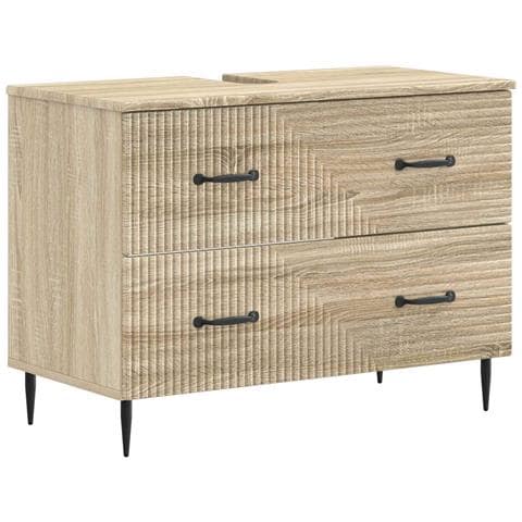 Armadio per Lavabo da Bagno HAARLEM Rovere Sonoma - Foto 1
