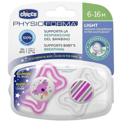 Succhietto Light Rosa Silicone 6-16M 2 Pezzi - Foto 1