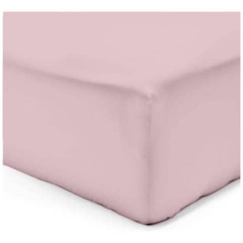 Lenzuolo Con Angoli Rosa - 160 x 200 cm - 100% Cotone - Foto 1