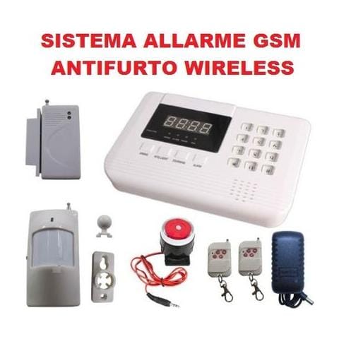 Easyelettronica sistema di allarme gsm antifurto casa, ufficio, garage, wireless combinatore telefonico lcd con sirena Antifurto casa