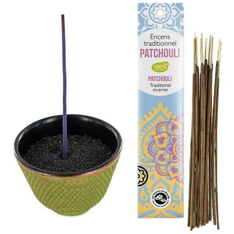 Porta Incenso In Ghisa Zen Verde E Oro + Incenso Indiano Con Patchouli - Foto 2