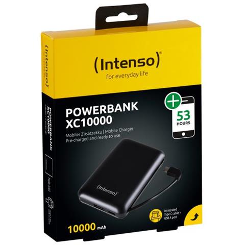Powerbank XC10000 nero +USB-A zu tipo C cavo 10000 mAh - Foto 2