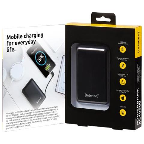 Powerbank XC10000 nero +USB-A zu tipo C cavo 10000 mAh - Foto 3