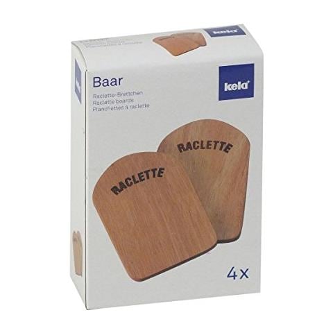 77937, Set Di Sottopentola Per Padelle Raclette, 4 Pezzi, 14 X 9,5 Cm, Legno, Baar, Wood - Foto 2
