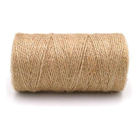 Corda Di Iuta 100m Marrone Naturale Juta Spago String 2 Ply Stringa Sottile Per I Mestieri Regalo Pacchetto Spago E Giardinaggio Applicazioni - Foto 2